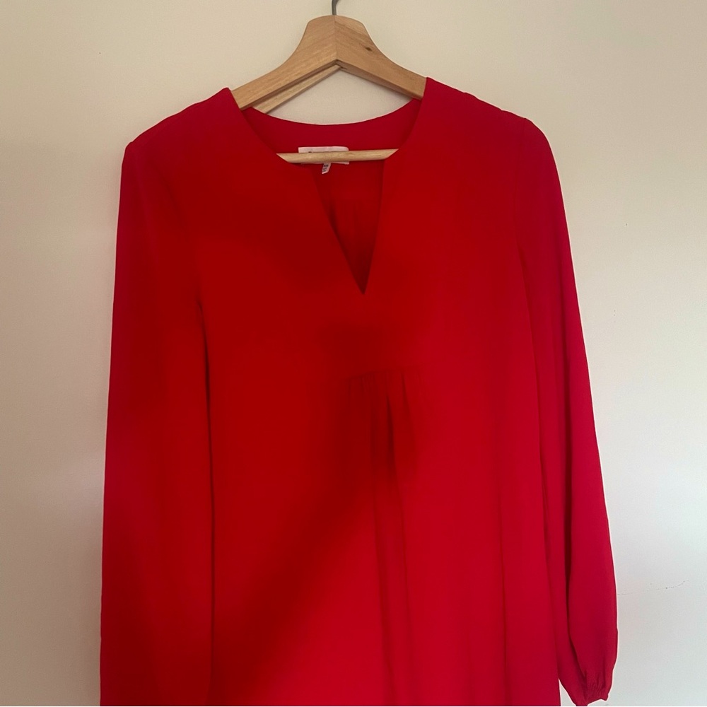 Red Leyden dress from Anthropologie perfect for #thanksgiving or #christmas